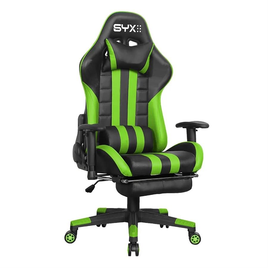 Silla Gamer SYX CH-059 GR VERDE NEGRO
