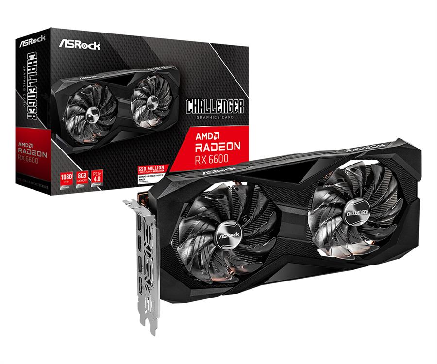 Placa de Video ASROCK RX 6600 8GB CHALLENGER