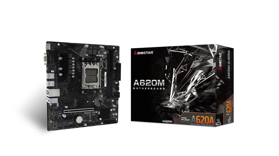 Motherboard BIOSTAR AM5 A620MH AURORA DDR5 BOX M-ATX